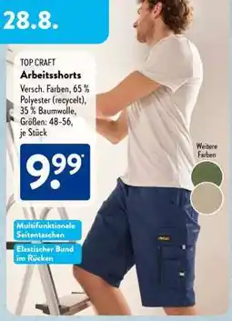 Aldi Süd TOP CRAFT Arbeitsshorts Angebot