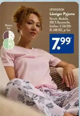 Aldi Süd UP2FASHION Lässiger Pyjama Angebot