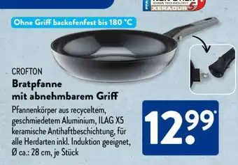 Aldi Süd CROFTON Bratpfanne mit abnehmbarem Griff Angebot