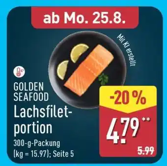 Aldi Nord GOLDEN SEAFOOD Lachsfiletportion Angebot
