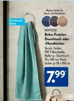Aldi Süd Boho-Frottier-Duschtuch oder -Handtücher Angebot