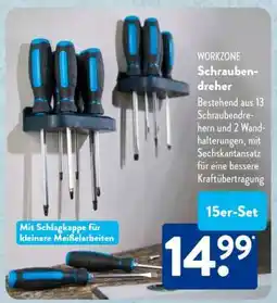 Aldi Süd WORKZONE Schraubendreher 15er-Set Angebot