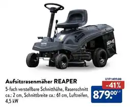 Aldi Süd Aufsitzrasenmäher REAPER Angebot