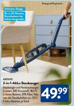 Aldi Süd AMBIANO 2-in-1-Akku-Staubsauger Angebot
