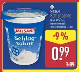 Aldi Nord MILSANI Schlagsahne Angebot