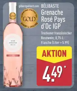 Aldi Nord BÉLIBASTE Grenache Rosé Pays d'Oc IGP Angebot