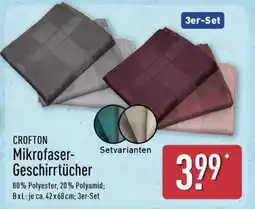 Aldi Nord CROFTON Mikrofaser-Geschirrtücher Angebot