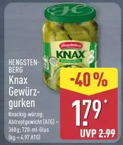 Aldi Nord Hengstenberg Knax Gewürzgurken Angebot