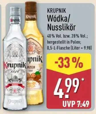 Aldi Nord KRUPNIK Wódka/Nusslikör Angebot
