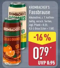 Aldi Nord KROMBACHER'S Fassbrause Angebot