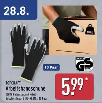 Aldi Nord TOPCRAFT Arbeitshandschuhe Angebot