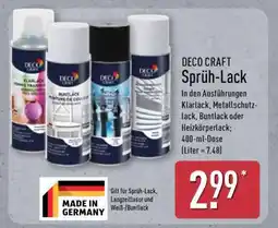Aldi Nord DECO CRAFT Sprüh-Lack Angebot