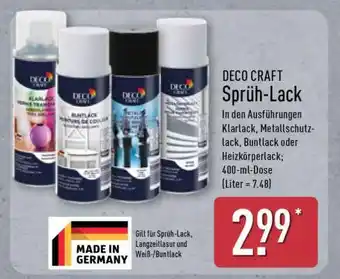 Aldi Nord DECO CRAFT Sprüh-Lack Angebot