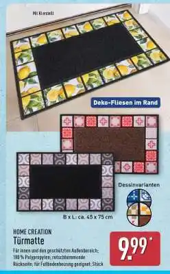 Aldi Nord HOME CREATION Türmatte Angebot