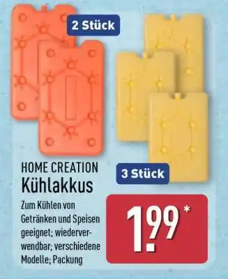 Aldi Nord HOME CREATION Kühlakkus Angebot