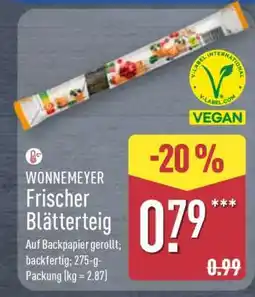 Aldi Nord WONNEMEYER Frischer Blätterteig Angebot