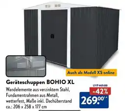 Aldi Nord Geräteschuppen BOHIO XL Angebot