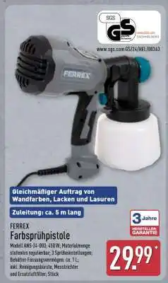 Aldi Nord FERREX Farbsprühpistole Angebot