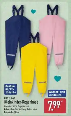 Aldi Nord LILY & DAN Kleinkinder-Regenhose Angebot