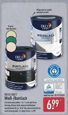 Aldi Nord DECO CRAFT Weiß-/Buntlack Angebot