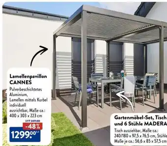 Aldi Nord Lamellenpavillon CANNES Angebot