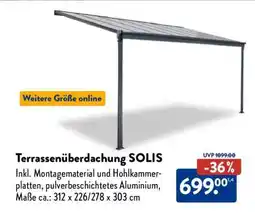 Aldi Nord Terrassenüberdachung SOLIS Angebot