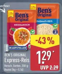 Aldi Nord Ben’s Original Express Reis Angebot