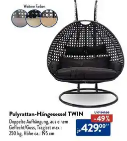 Aldi Nord Polyrattan-Hängesessel TWIN Angebot
