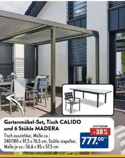 Aldi Nord Gartenmöbel-Set, Tisch CALIDO und 6 Stühle MADERA Angebot