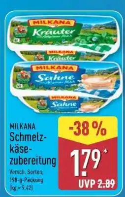 Aldi Nord MILKANA Schmelzkäsezubereitung Angebot