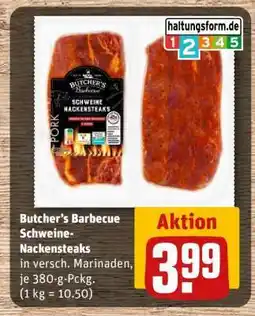 REWE Butcher's Barbecue Schweine-Nackensteaks Angebot