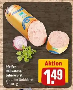 REWE Pfeifer Delikatess-Leberwurst Angebot