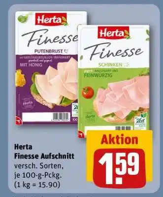 REWE HERTA Finesse Aufschnitt Angebot