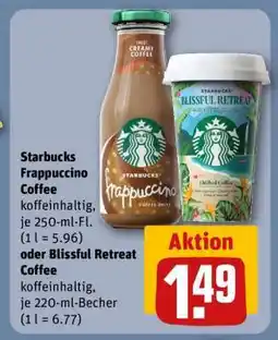 REWE Starbucks Frappuccino Coffee oder Blissful Retreat Coffee Angebot