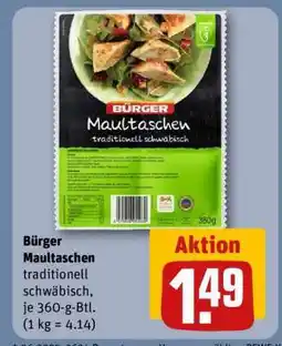 REWE BÜRGER Maultaschen Angebot