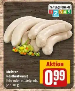 REWE Meister Rostbratwurst Angebot