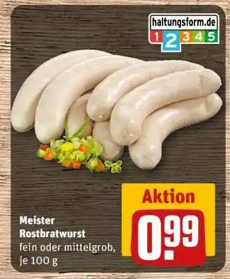 REWE Meister Rostbratwurst Angebot