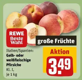 REWE Gelb- oder weißfleischige Pfirsiche Angebot