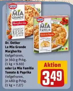 REWE Dr. Oetker La Mia Grande Margherita oder La Mia Familia Tomate & Paprika Angebot