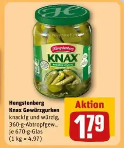 REWE Hengstenberg Knax Gewürzgurken Angebot