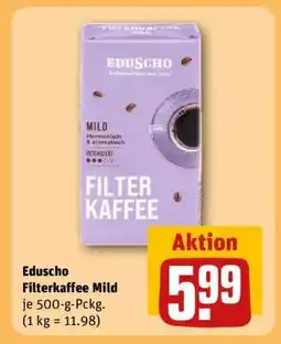 REWE Eduscho Filterkaffee Mild Angebot