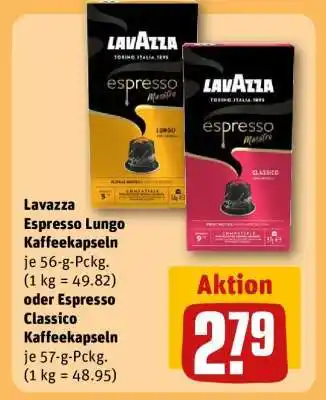 REWE Lavazza Espresso Lungo Kaffeekapseln oder Espresso Classico Kaffeekapseln Angebot