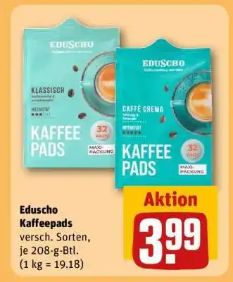 REWE EDUSCHO Kaffeepads Angebot