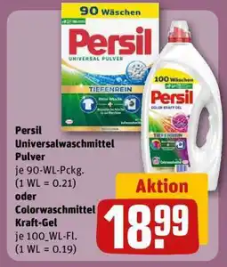 REWE Persil Universalwaschmittel Pulver oder Colorwaschmittel Kraft-Gel Angebot