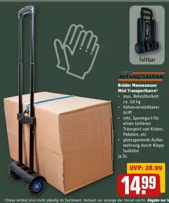 REWE Brüder Mannesmann Mini Transportkarre Angebot