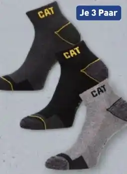 Aldi Nord CAT 3 Paar robuste Herren Arbeits Sneakersocken Angebot