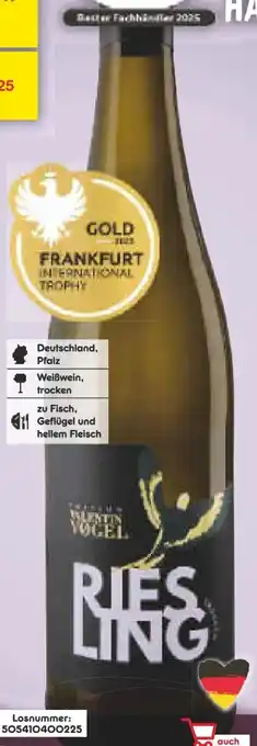 Netto Marken-Discount Edition Valentin Vogel Riesling Angebot