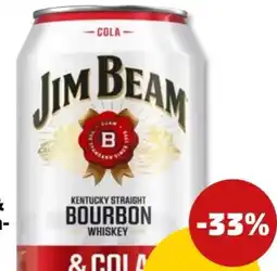 PENNY Jim Beam Kentuckey Straight Bourbon Whiskey & Cola Angebot