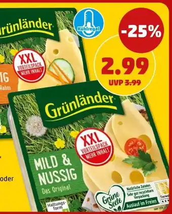 PENNY Grünländer Käsescheiben XXL Angebot