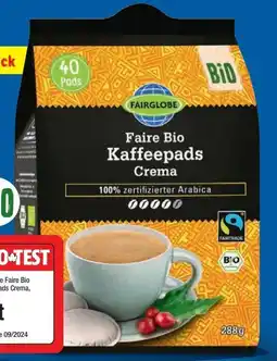 Lidl Fairglobe Faire Bio Kaffeepads Crema Angebot